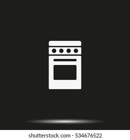 Stove flat icon.