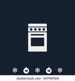 Stove flat icon.