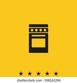 Stove flat icon.