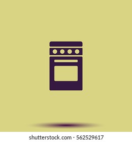 Stove flat icon.