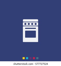 Stove flat icon.
