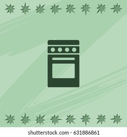 Stove flat icon.