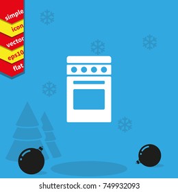 Stove flat icon.