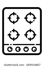 Stove Flat Icon Isolated On White Background