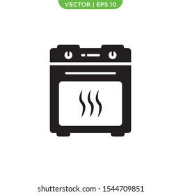 stove flat icon vector illustration
