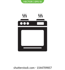 stove flat icon vector illustration