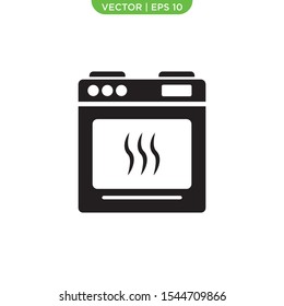 stove flat icon vector illustration