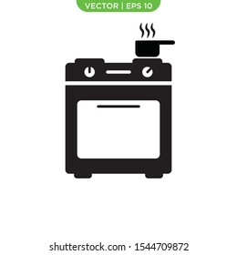 stove flat icon vector illustration