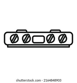 Stove Furnace Icon Outline Vector. Gas Cooker. Oven Food