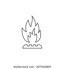 Stove gas burner vector icon