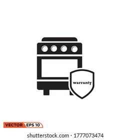 stove guaranty icon design vector illustration