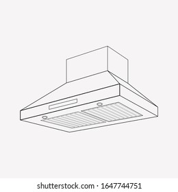 Stove hood icon line element. Vector illustration of stove hood icon line isolated on clean background for your web mobile app logo design.