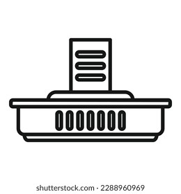 Stove hood icon outline vector. Room furniture. Modern house