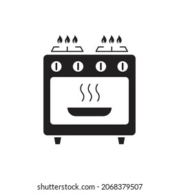 Stove icon design, cooking symbol isolated on white background