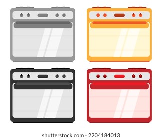 Stove icon in flat style illustration