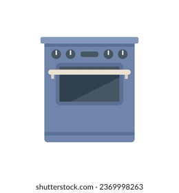 Stove icon flat vector. Kitchen interior. Modern cook isolated