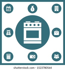 Stove icon illustration isolated vector sign symbol