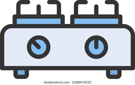 Stove Icon image. Suitable for mobile application.