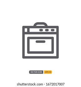 stove icon isolated on white background. for your web site design, logo, app, UI. Vector graphics illustration and editable stroke. EPS 10.