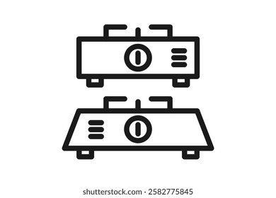 stove icon line simple design