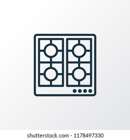 Stove icon line symbol. Premium quality isolated oven element in trendy style.