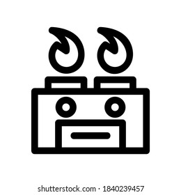 stove icon or logo isolated sign symbol vector illustration - Collection of high quality black style vector icons
