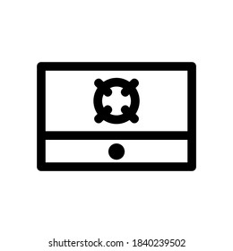 stove icon or logo isolated sign symbol vector illustration - Collection of high quality black style vector icons
