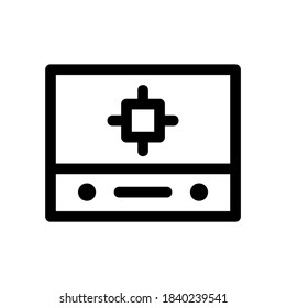 stove icon or logo isolated sign symbol vector illustration - Collection of high quality black style vector icons
