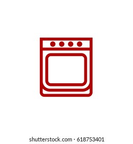 Stove icon on white background, vector illustration