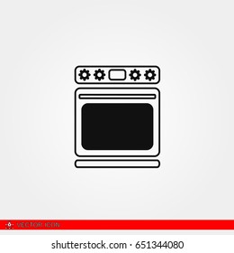 Stove icon on white background, vector illustration