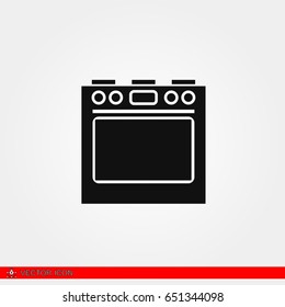 Stove icon on white background, vector illustration