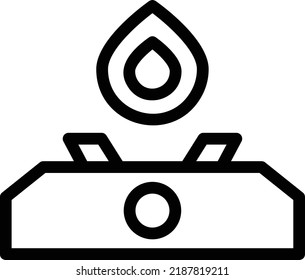 Stove Icon With Outline Style, Camping Sign And Symbol Isolated On White Background
