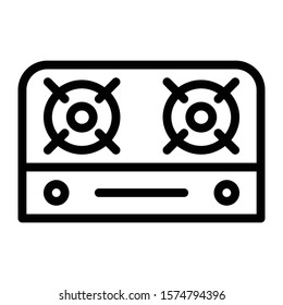 stove icon outline vector design
