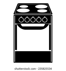 stove icon vector art illustration on white