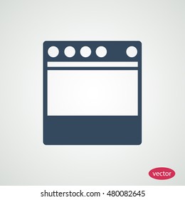 stove icon, vector best flat icon, EPS