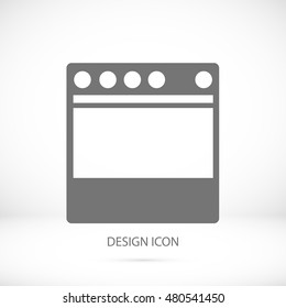 stove icon, vector best flat icon, EPS