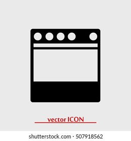 stove icon, vector best flat icon, EPS