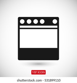 stove icon, vector best flat icon, EPS