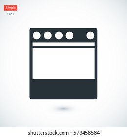 stove icon, vector best flat icon, EPS