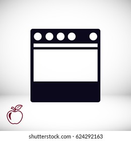 stove icon, vector best flat icon, EPS