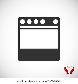 stove icon, vector best flat icon, EPS