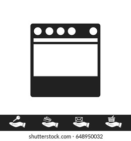 stove icon, vector best flat icon, EPS