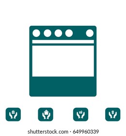 stove icon, vector best flat icon, EPS