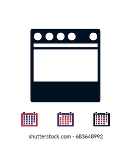 stove icon, vector best flat icon, EPS