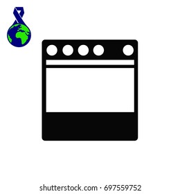 stove icon, vector best flat icon, EPS
