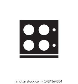 stove icon vector cooking symbol logo template