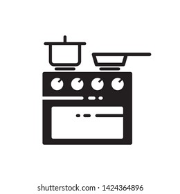 stove icon vector cooking symbol logo template