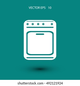 stove icon vector, flat design best vector icon