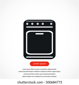 stove icon vector, flat design best vector icon