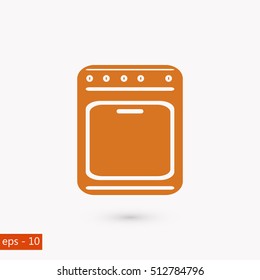 stove icon vector, flat design best vector icon
